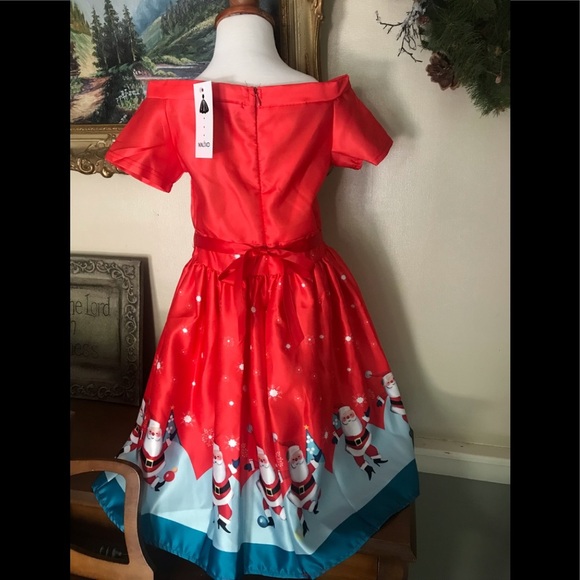 🆕 🧑‍🎄🎄Girls Christmas Santa Clause Dress - Picture 4 of 6